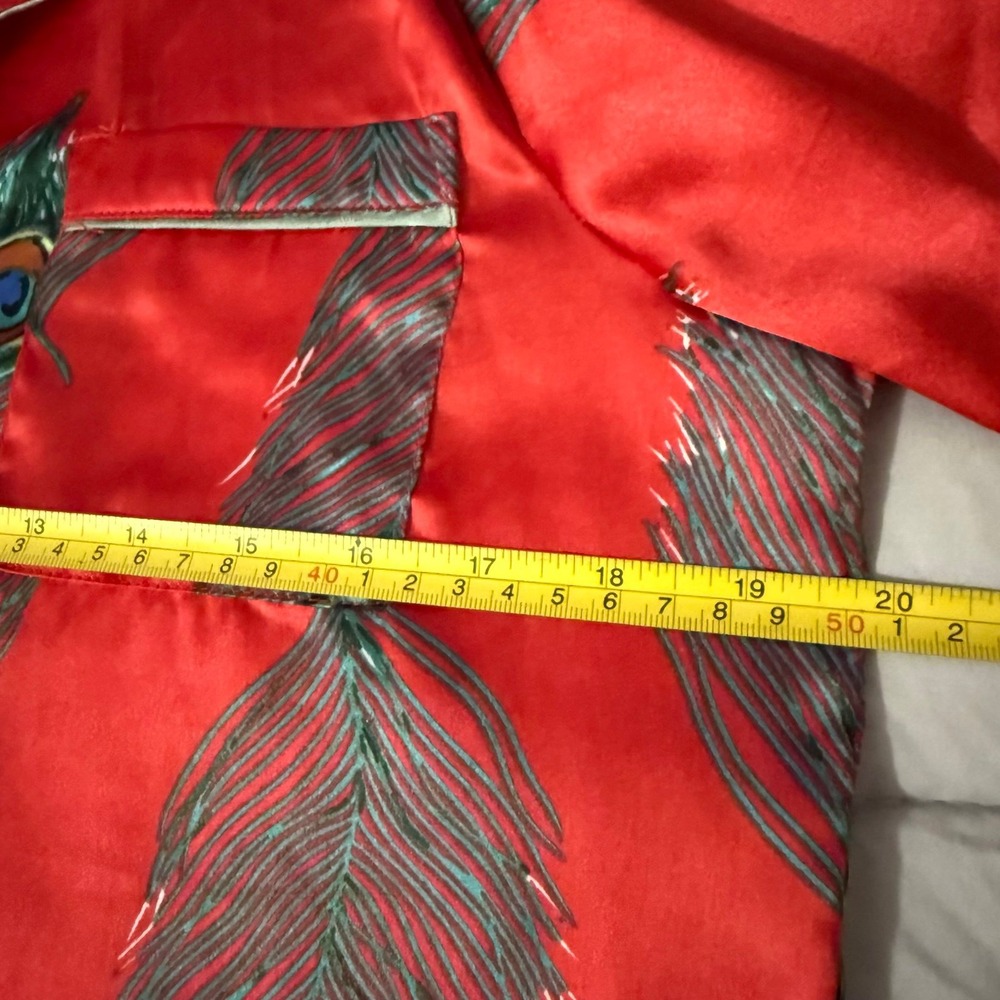 Women's their nibs peacock pajama top shirt size‎ small - Picture 9 of 10